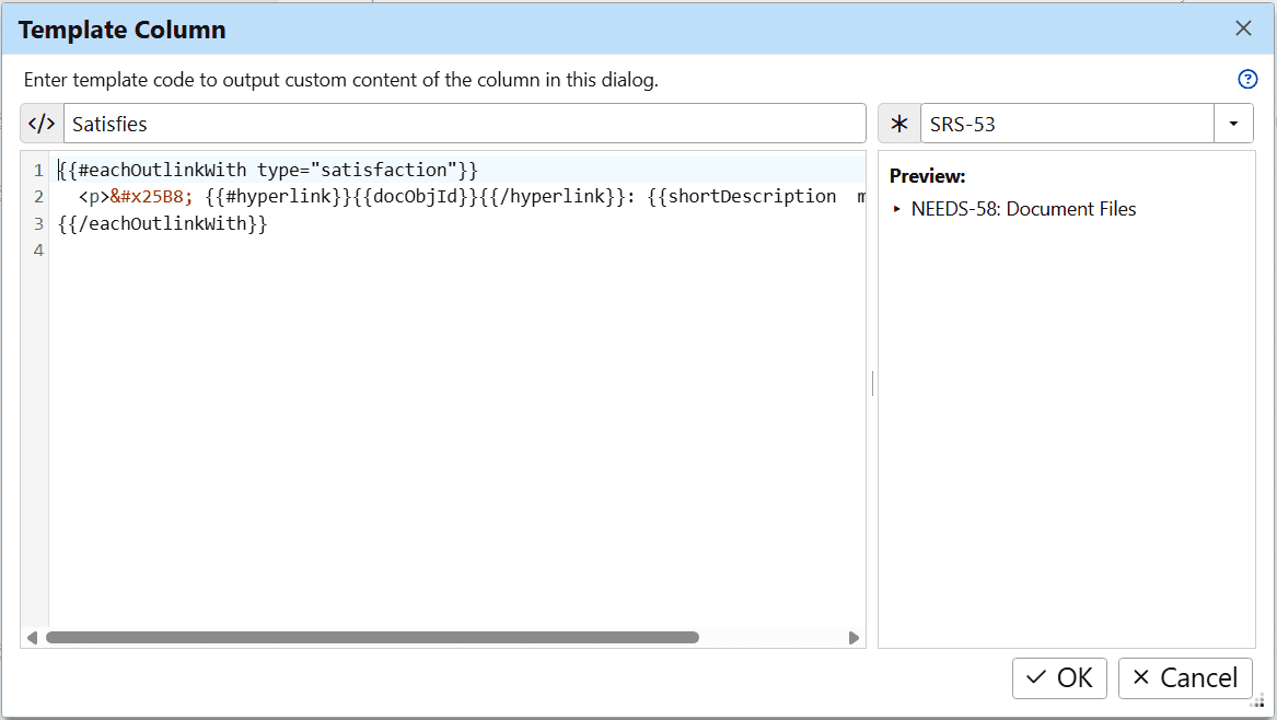Edit a template column using code the template code editor Edit a template column using code the template code editor