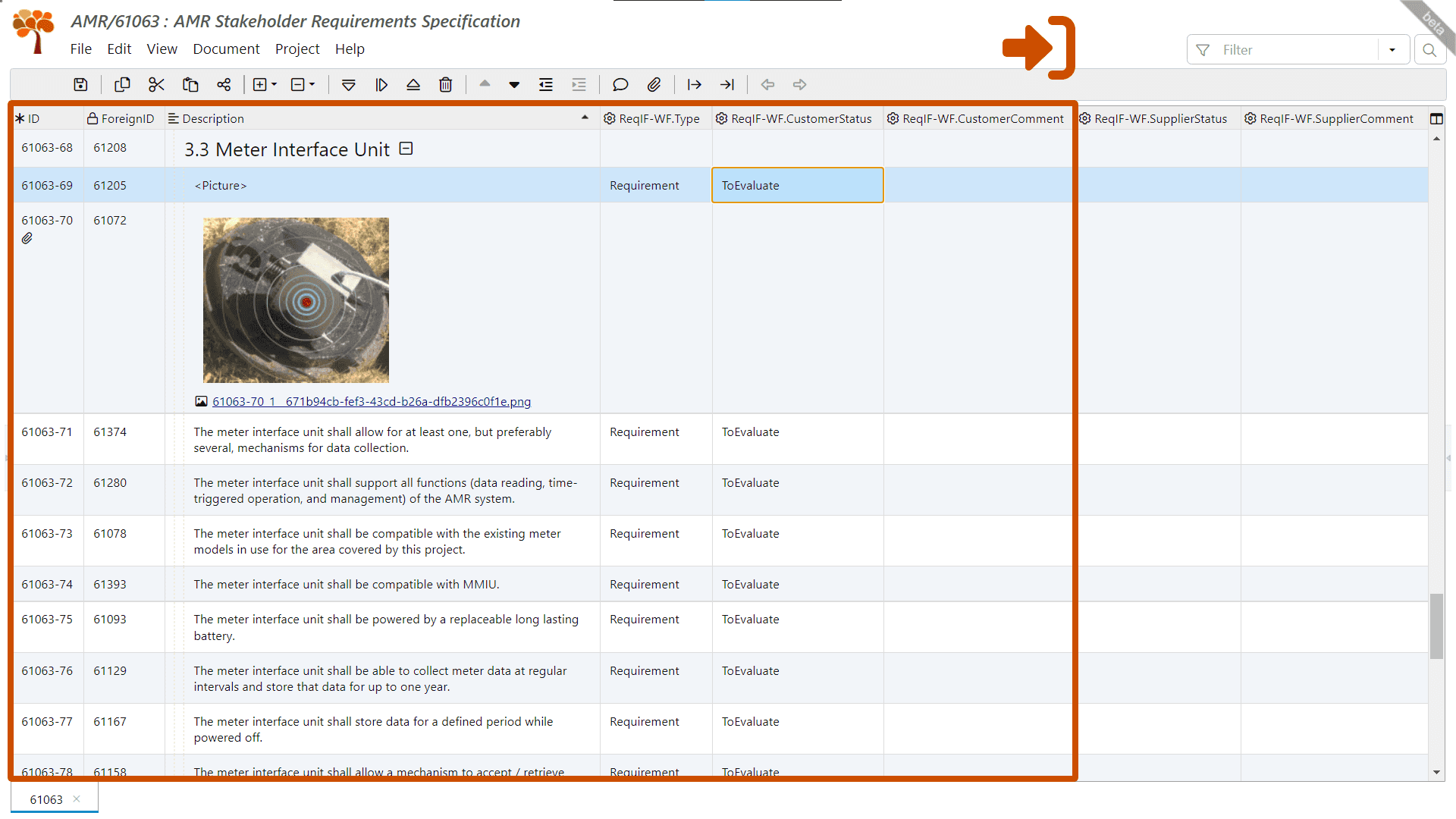 ReqIF SRC workflow - supplier imports stakeholder requirements specification in ReqView