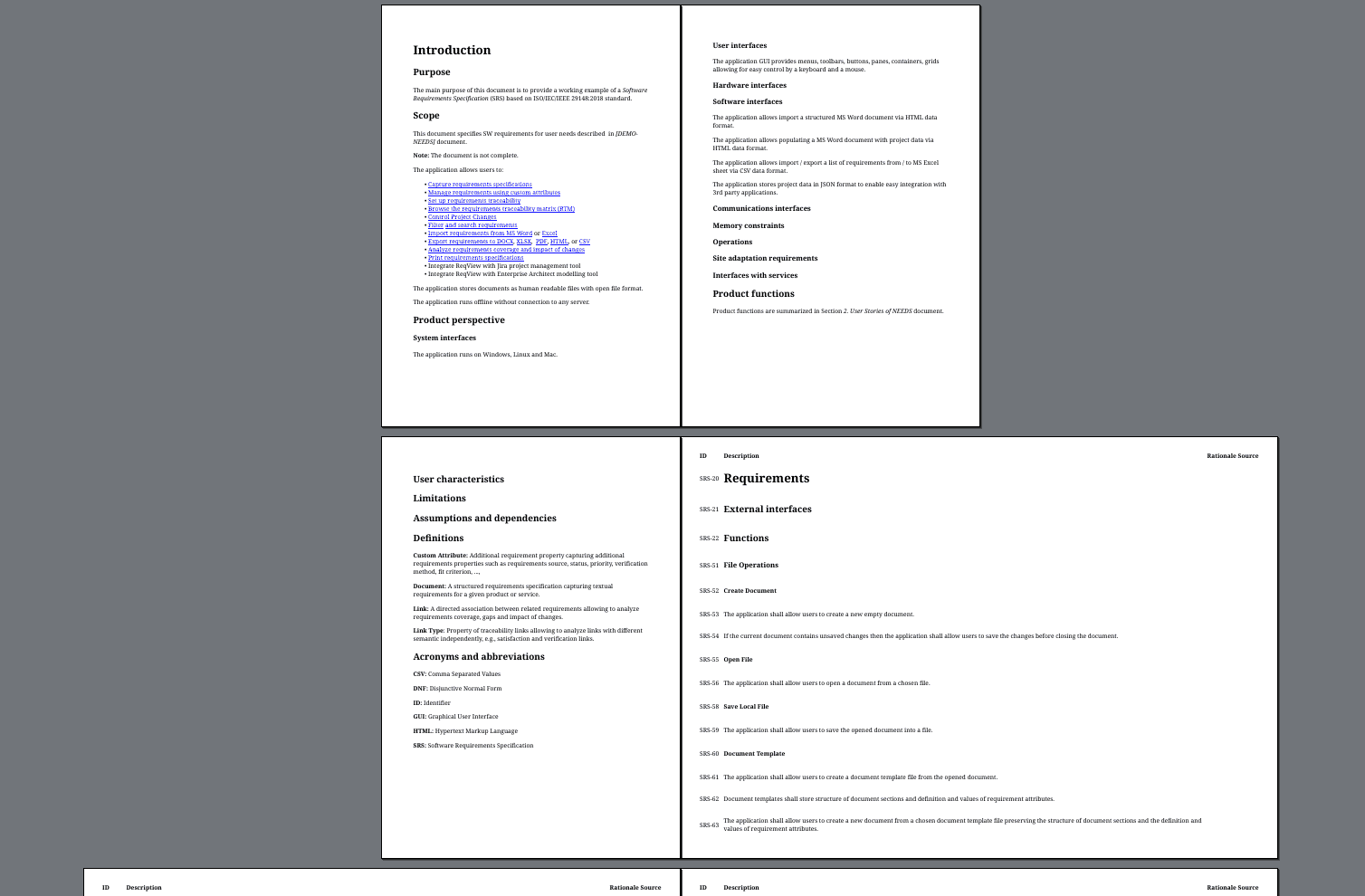 Generated PDF with document sections Generated PDF with document sections